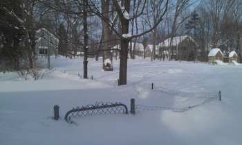 Snow in yard
