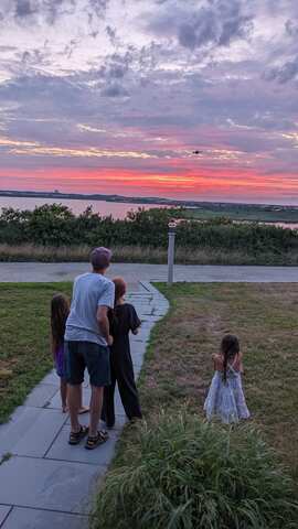 Drone and sunset in Truro